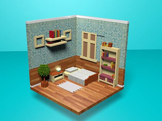 c4d建模小屋