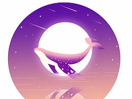 工作闲暇时，临摹一个插画