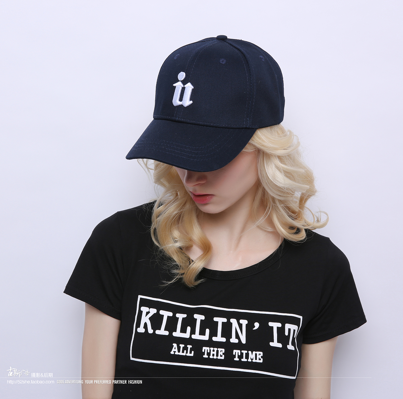 鸭舌帽拍摄 遮阳帽潮女网红拍摄 太阳帽子沙滩草帽拍摄