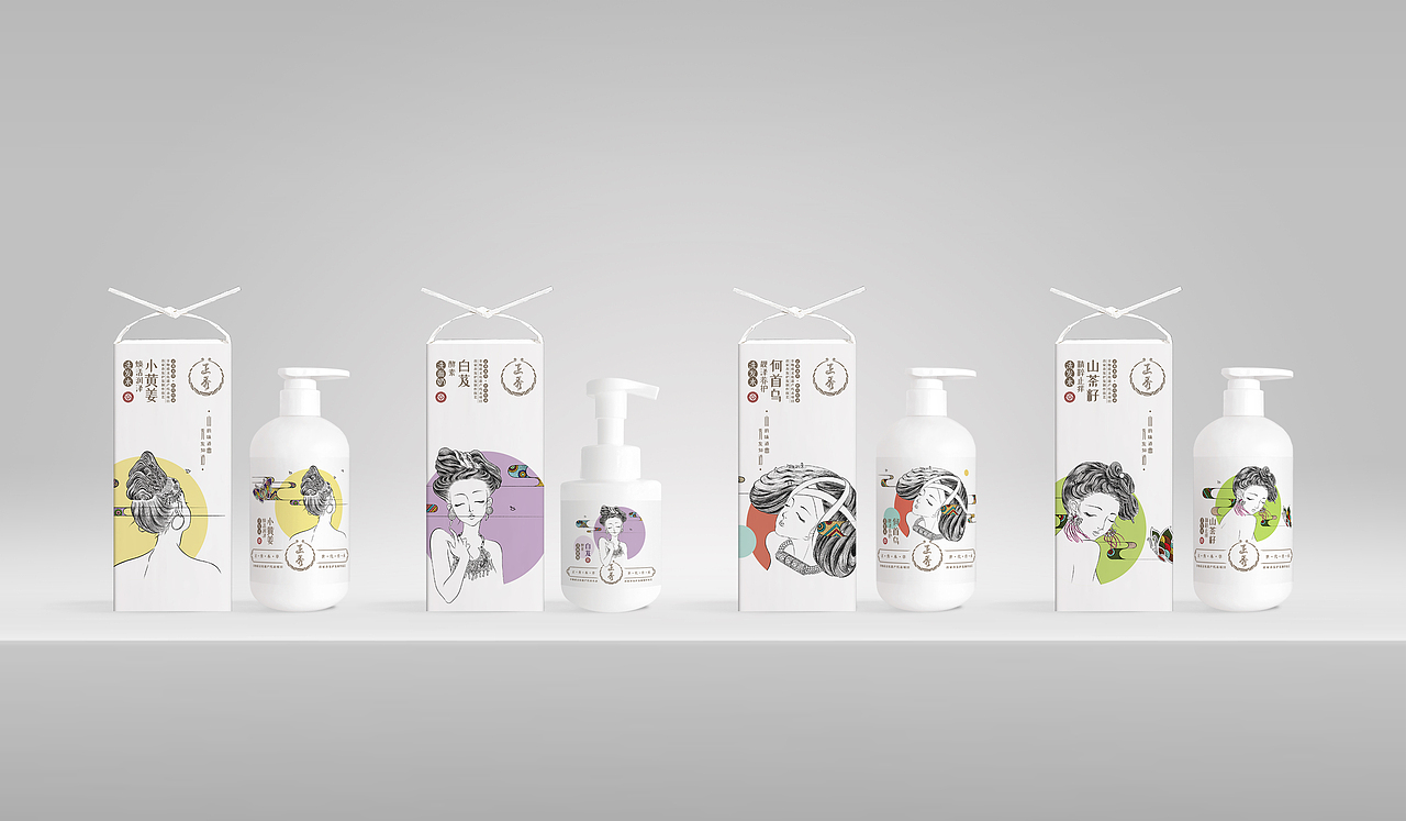 国潮民族风苗家非遗洗护产品包装设计典雅款