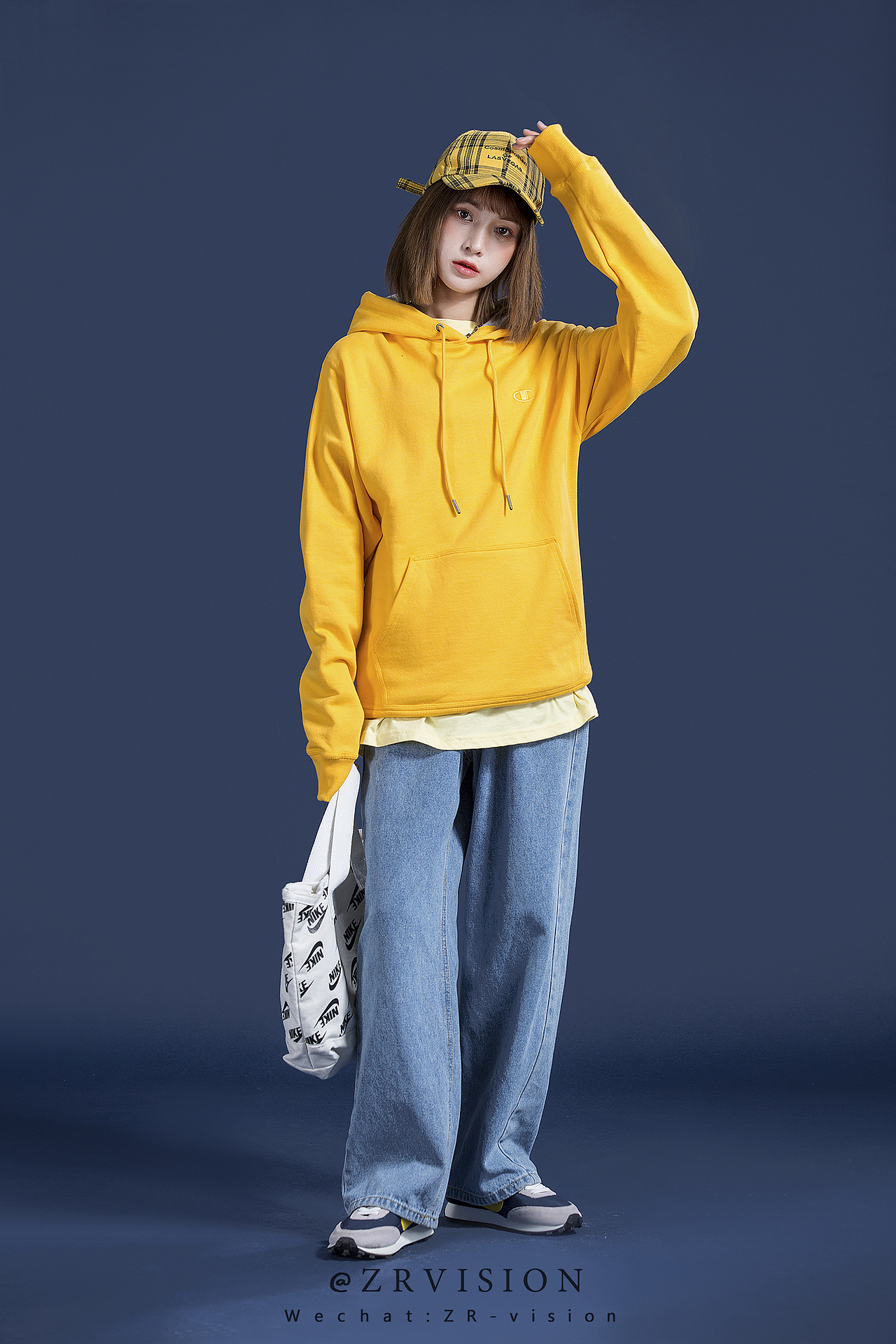 学院风美潮日潮流服装女装卫衣毛衣运动服拍摄拍照摄影