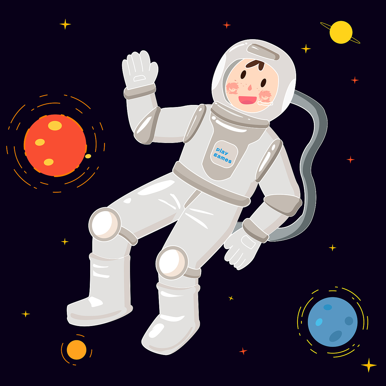 4创作信息|举报8分享原创作品插画创作习作手绘ai宇航员星球太空暴躁