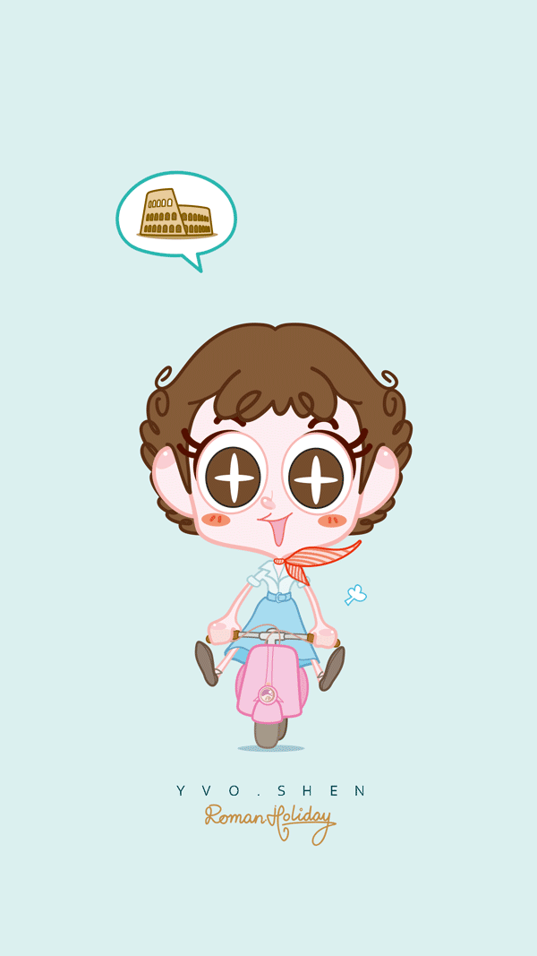 Roman Holiday。让经典变萌。（图ZNDg0MDU3MzI=） - 艺术插画 - 站酷设计师冷漠冰稀饭原创素材 - 站酷ZCOOL