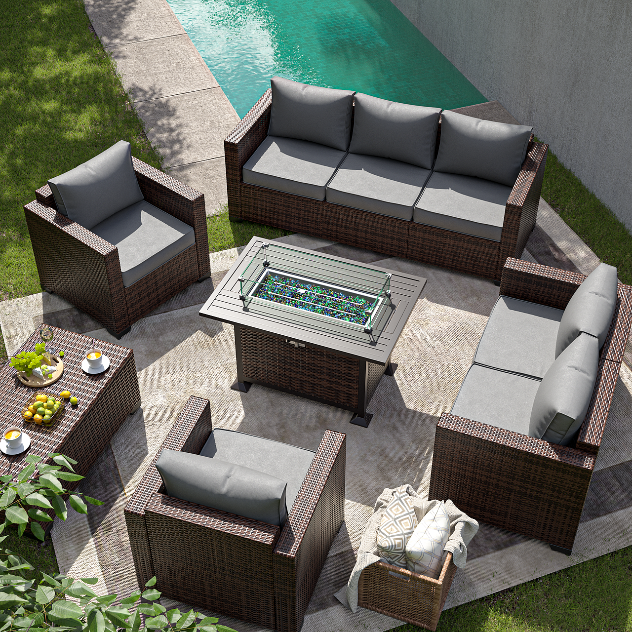 近期作品 户外藤编家具建模渲染