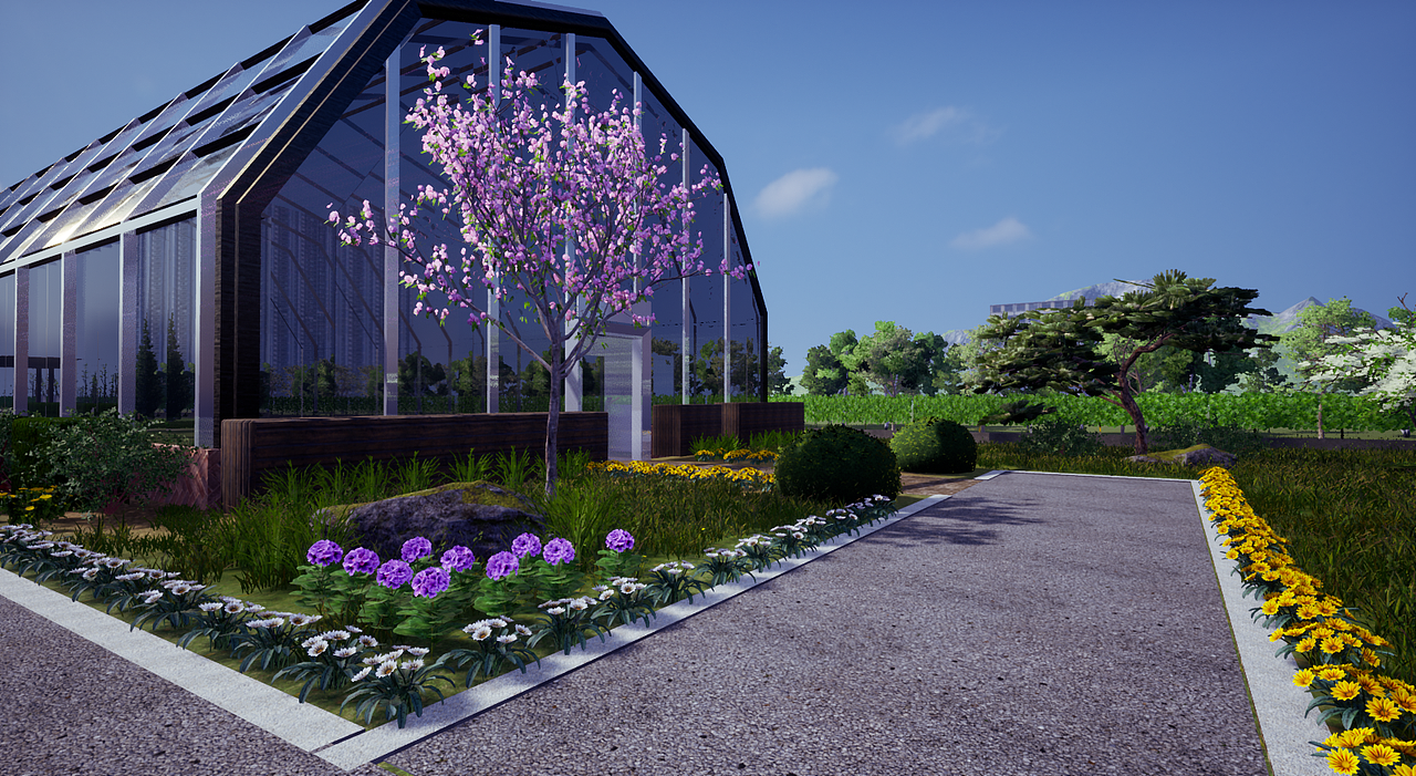 ue4苗圃景观三维场景