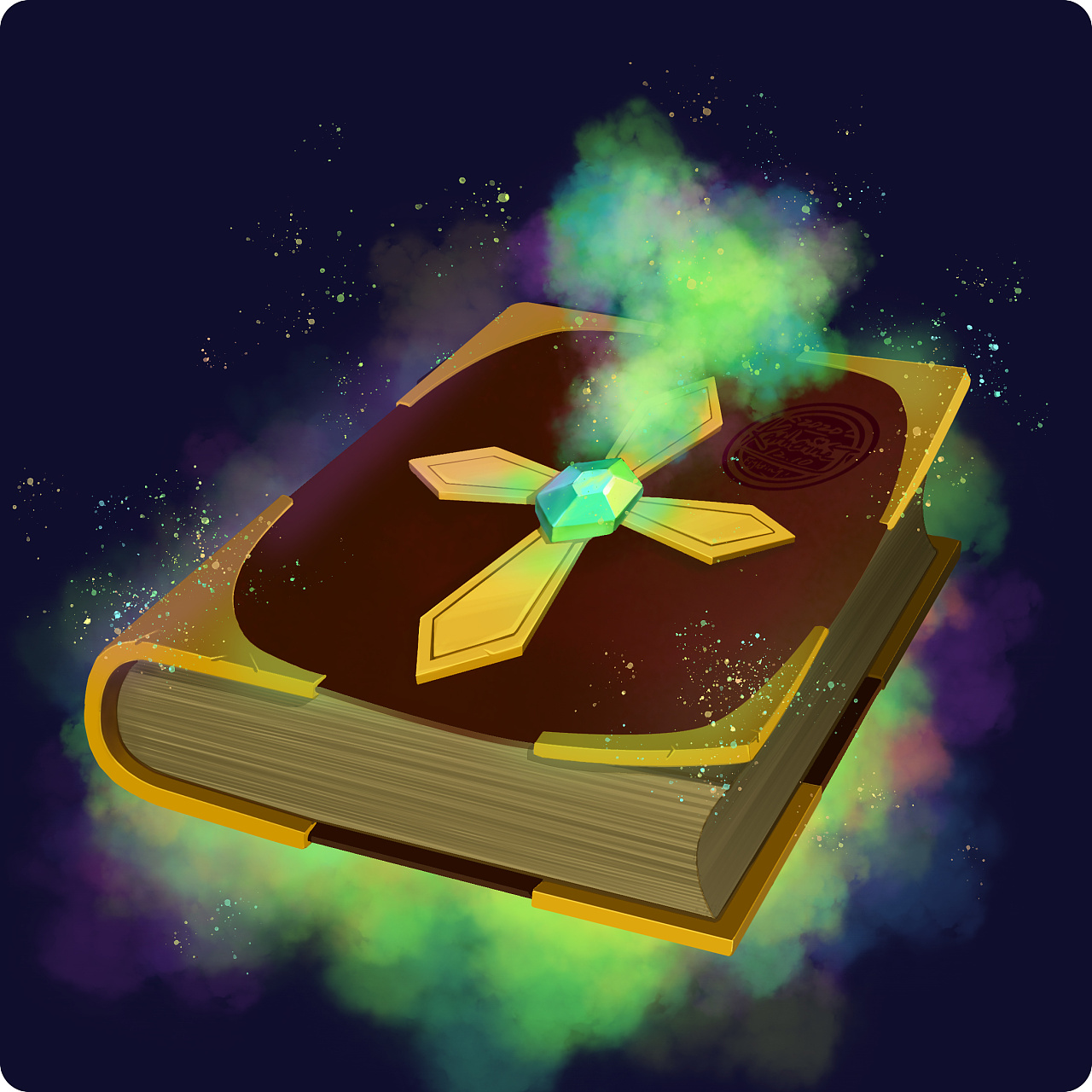 游戏cg练习-魔法书|插画|创作习作|katherinej佳 - 原创作品 - 站酷