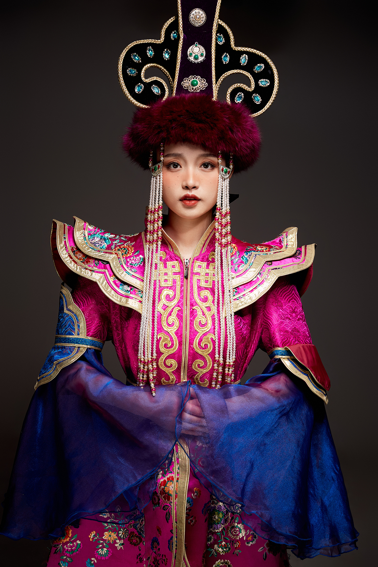 蒙古族服饰棚拍