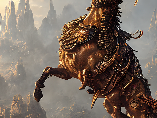 #站酷梦笔#西域塞外，幻想，详细的，错综复杂，高度详