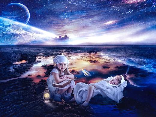 晚安好夢-童話星空場景合成（個人主頁-ZMzMwNDczNTY=） - 電商 - 站酷設計師所謂落子無悔原創(chuàng)素材 - 站酷ZCOOL