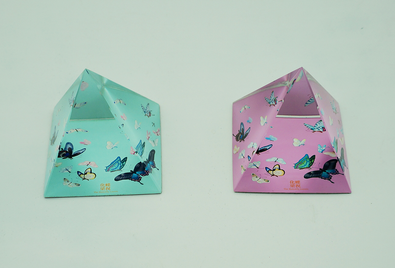 博物文创之梁祝化蝶水晶玻璃镇纸