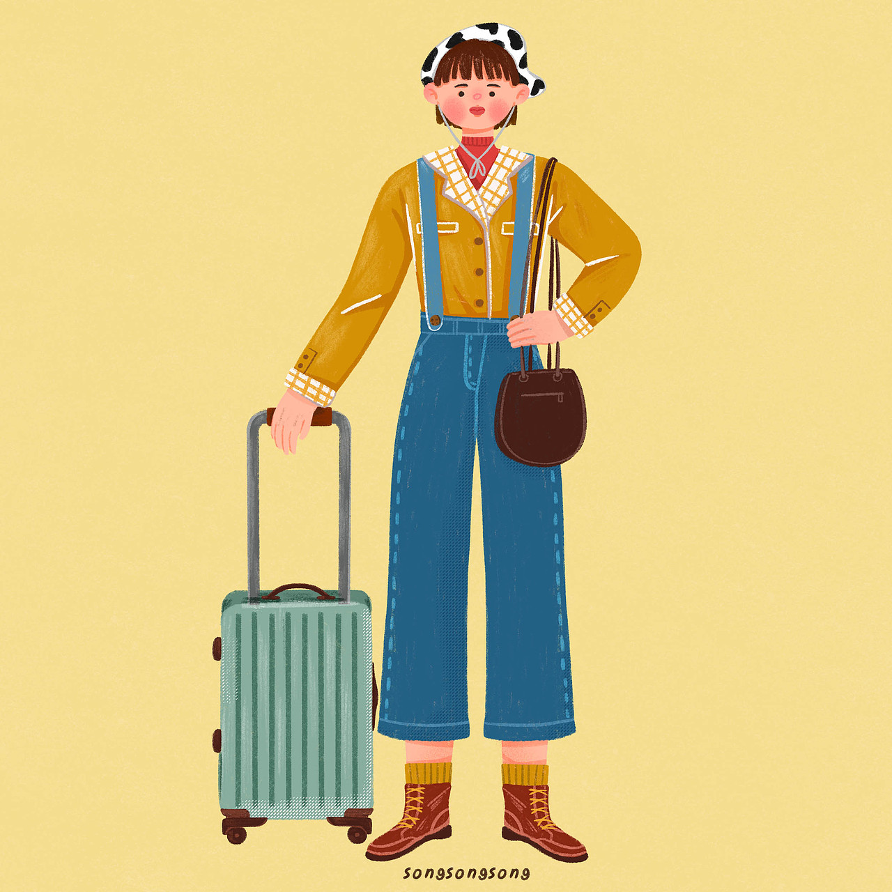 插画式服装穿搭