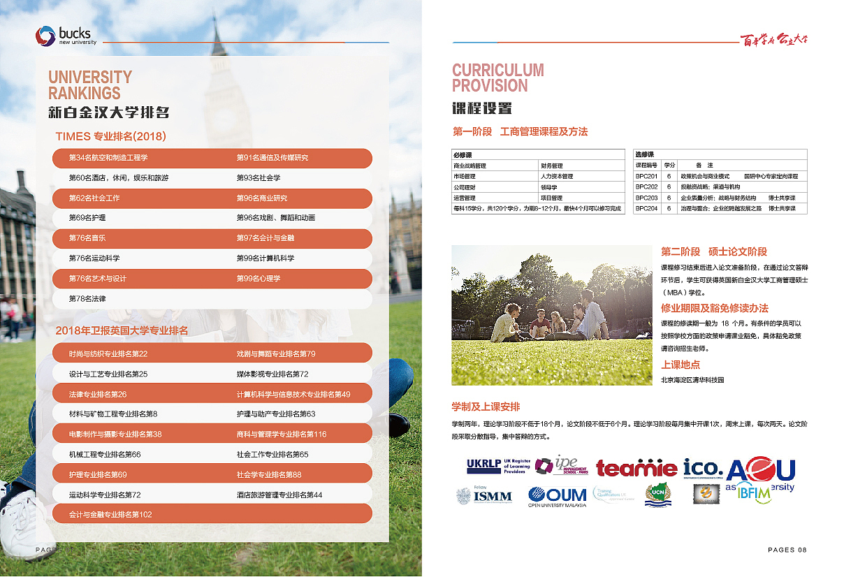 新白金汉大学招生画册