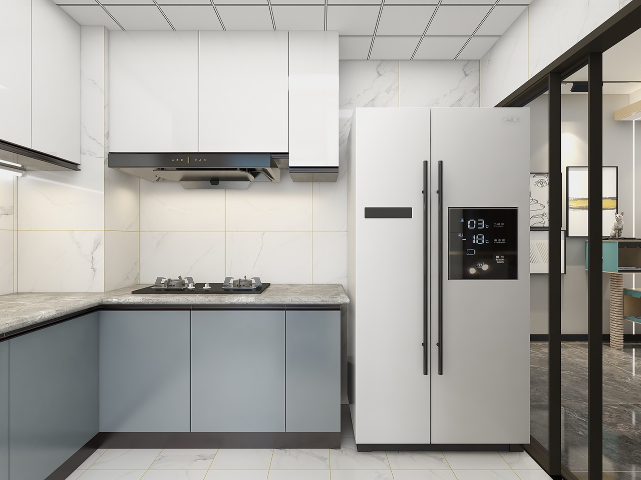 田园世界(92平方轻奢风三居室)