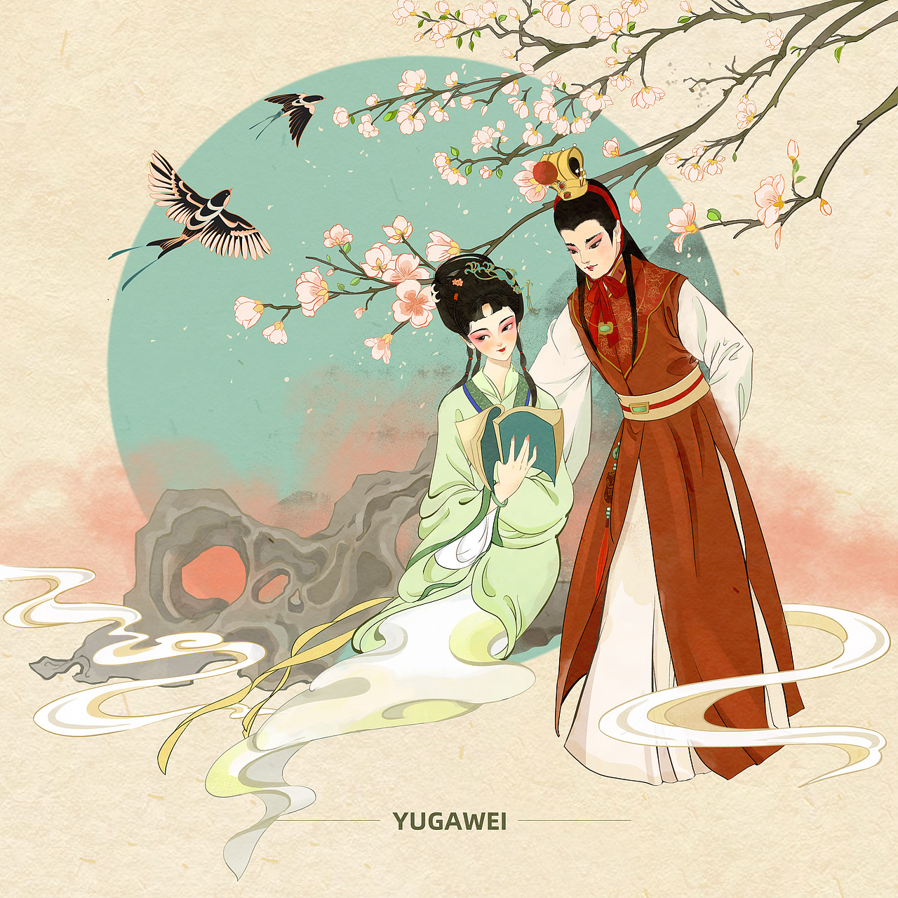 近来画的古风画（图ZMzAyMTE3NjU2） - 商业插画 - 站酷设计师YUGAWEI原创素材 - 站酷ZCOOL