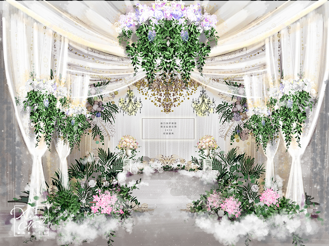 湘南婚礼手绘 小清新水彩婚礼（图ZMTEwNzk4MDk2） - 展陈设计 - 站酷设计师湘南婚礼手绘原创素材 - 站酷ZCOOL