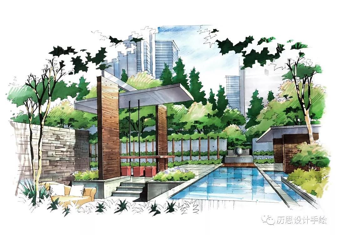 设计手绘教育培训 | 建筑丶景观丶室内丶写生作品赏析（图ZMTc5NDY2MDY0） - 景观设计 - 站酷设计师LSSJ原创素材 - 站酷ZCOOL