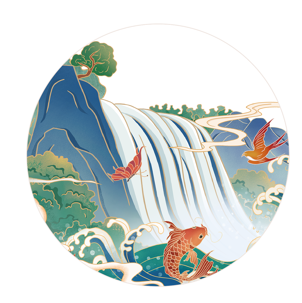 贵州特色景点|插画|商业插画|咸鱼儿不闲_原创作品-站酷zcool