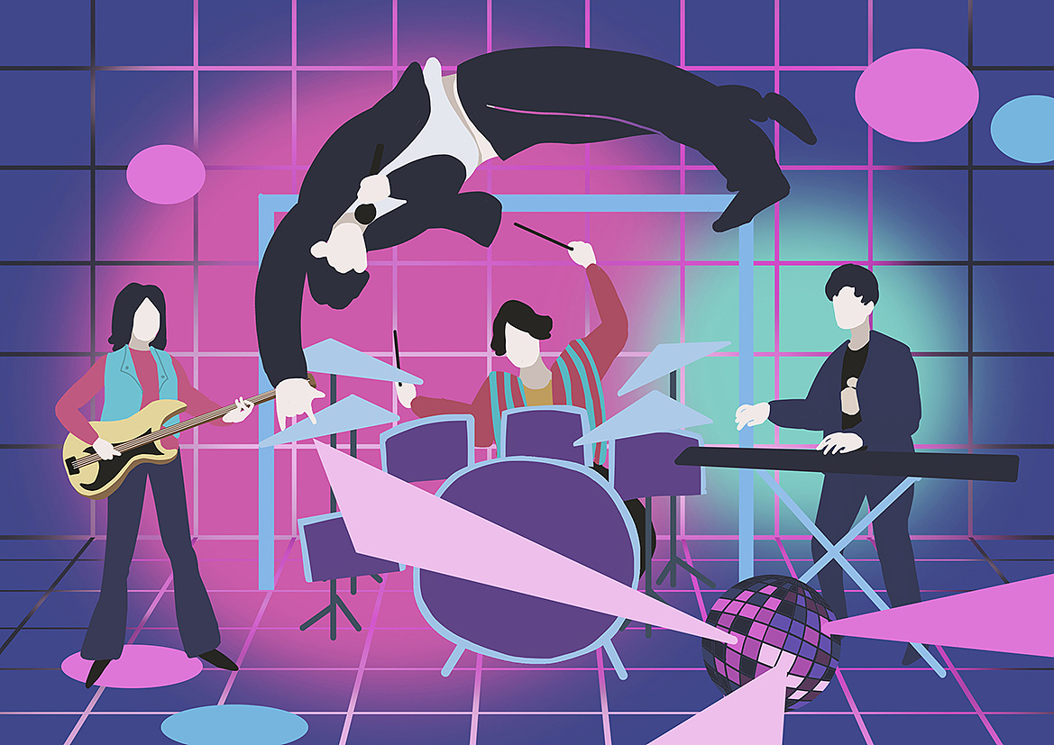 乐队夏天——乐队海报插画|插画|商业插画|潘阿鸡 - 原创作品 - 站酷 (ZCOOL)