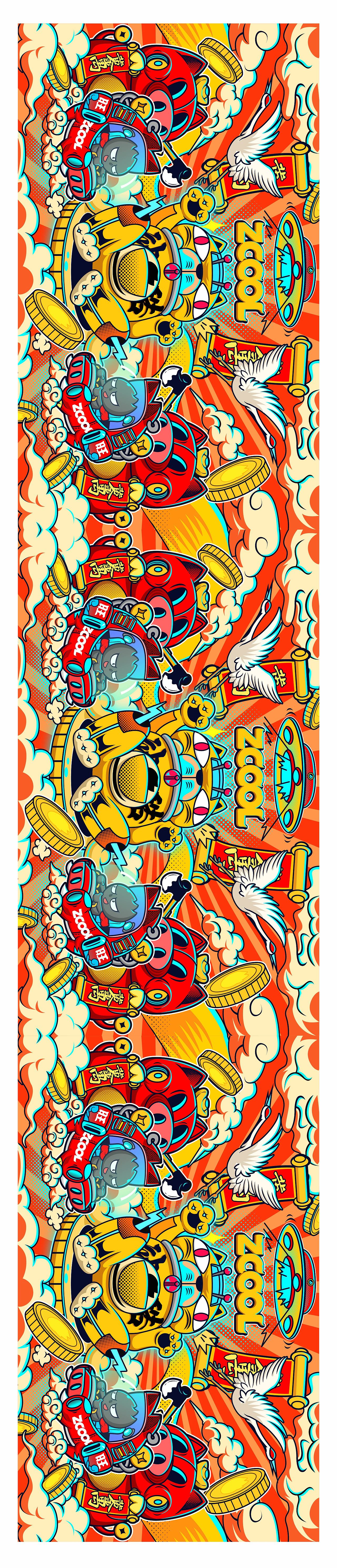 2019-猪年火力全开！（图ZMTQzMzc1NzI4） - 图案 - 站酷设计师画画的耗子原创素材 - 站酷ZCOOL