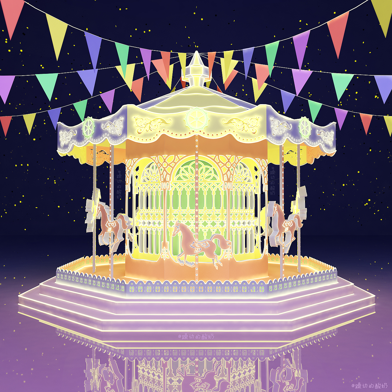 旋转木马（图ZMTAyNTUyMTI0） - 场景 - 站酷设计师躁动的酸奶原创素材 - 站酷ZCOOL