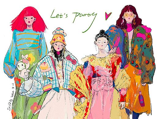 秀场模特速写练习(参考在最后两张)