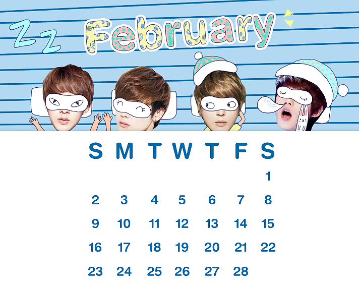 ［韩国偶像乐队CNBLUE周边日历］原创卡通fanart可爱主题2014日历
2014.06.29cnblue北京演唱会bluemoon现场出售，限量版30份。