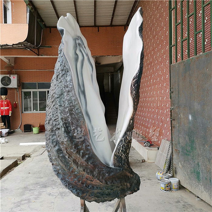 湛江海边仿真大生蚝景观雕塑玻璃钢生蚝韵雕像小品定制