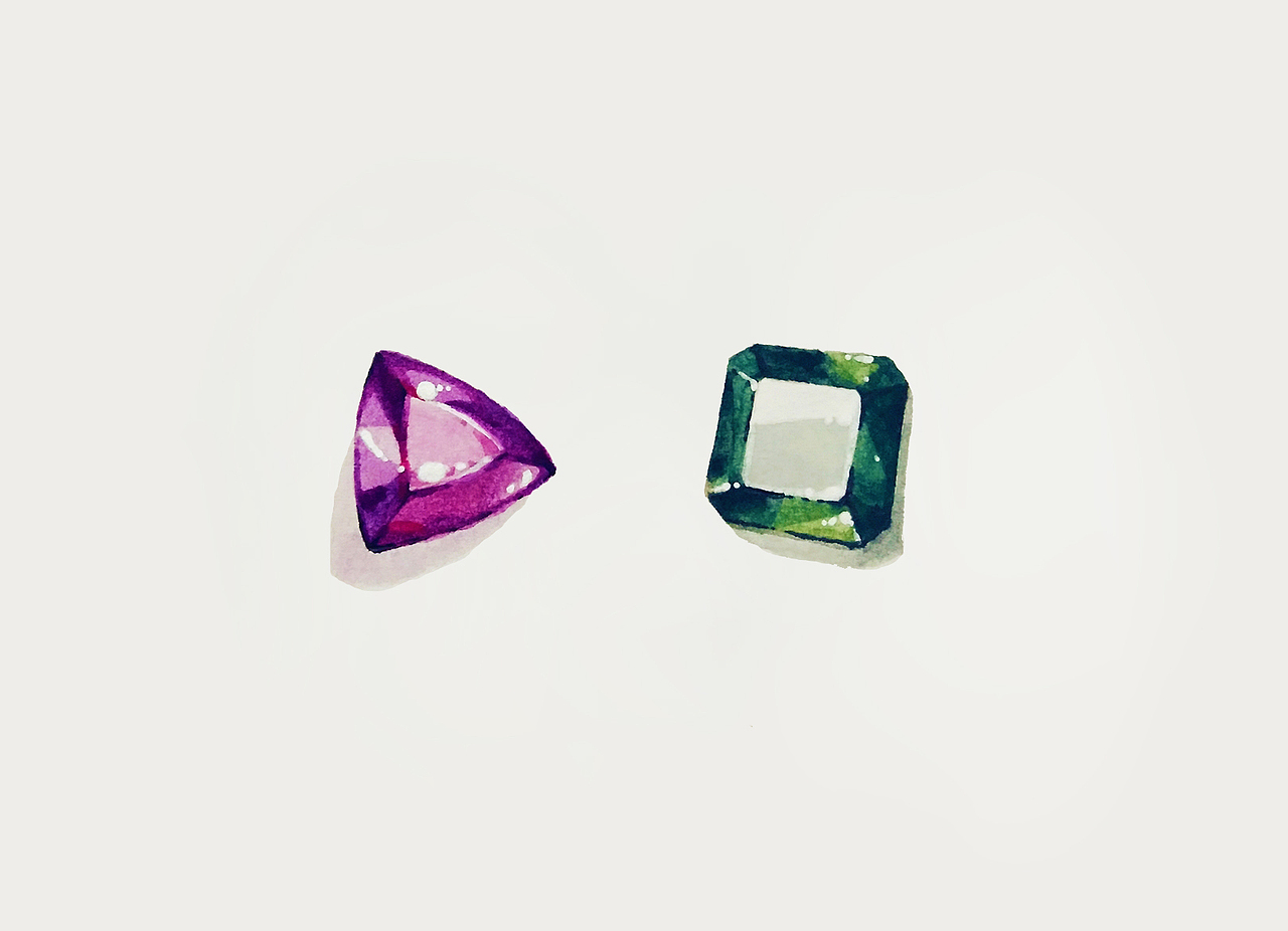 宝石手绘|纯艺术|绘画|z75125744_原创作品-站酷zcool