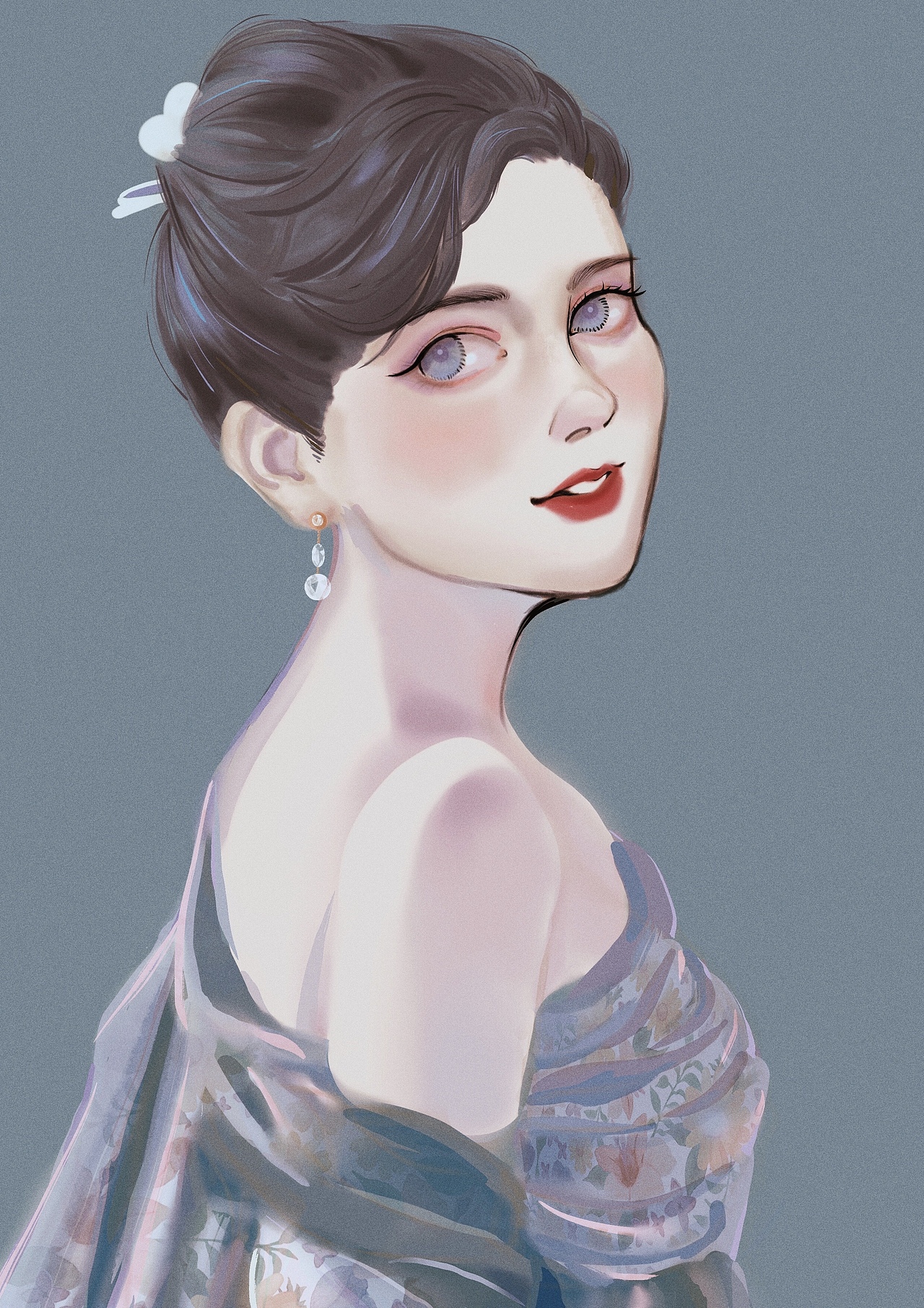 昭和少女 复古人像 插画习作（图ZMjYxNTUzNjAw） - 创作习作 - 站酷设计师一九一一原创素材 - 站酷ZCOOL