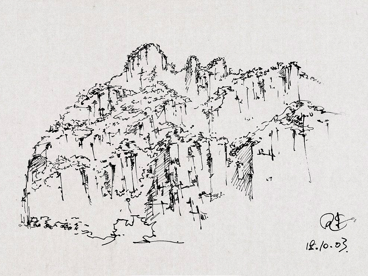 万仙山写生|插画|创作习作|友好的小秦同学 - 原创作品 - 站酷 (zcool