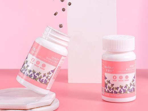 绿源白葡萄粉压片糖果包装设计