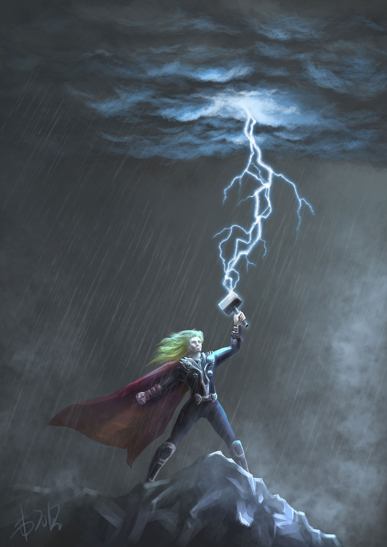 重在参与~~钢铁侠、雷神来一发（图ZMjc4NzEwMjQ=） - 创作习作 - 站酷设计师羽墨扬原创素材 - 站酷ZCOOL