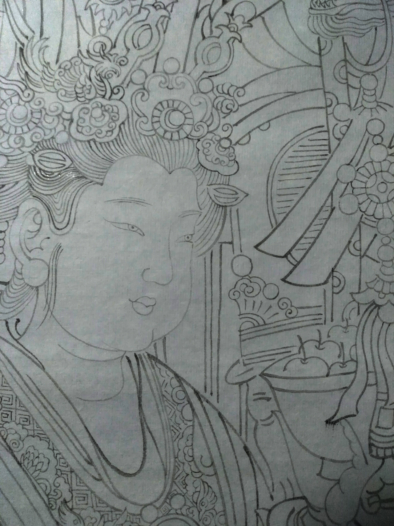 《永乐宫》白描临摹