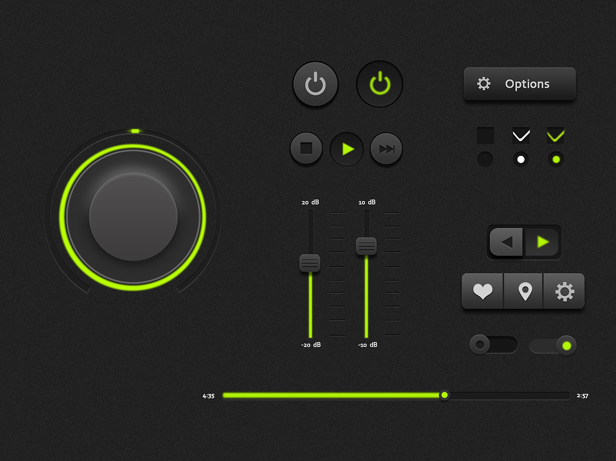 音乐播放器界面按钮临摹