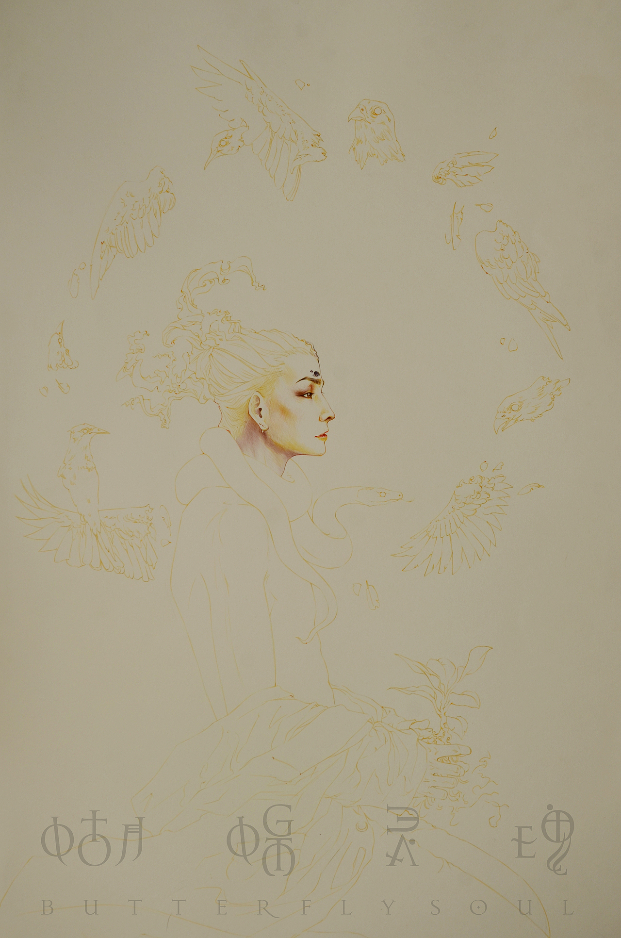 契约-规律后面有命运在冷笑(纯圆珠笔画)（图ZNzExMjM0NzI=） - 艺术插画 - 站酷设计师蝴蝶灵魂原创素材 - 站酷ZCOOL