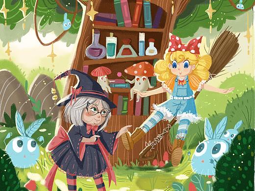 女巫的小魔法（个人主页-ZNTEyNjI2ODg=） - 儿童插画 - 站酷设计师六剑问秦原创素材 - 站酷ZCOOL