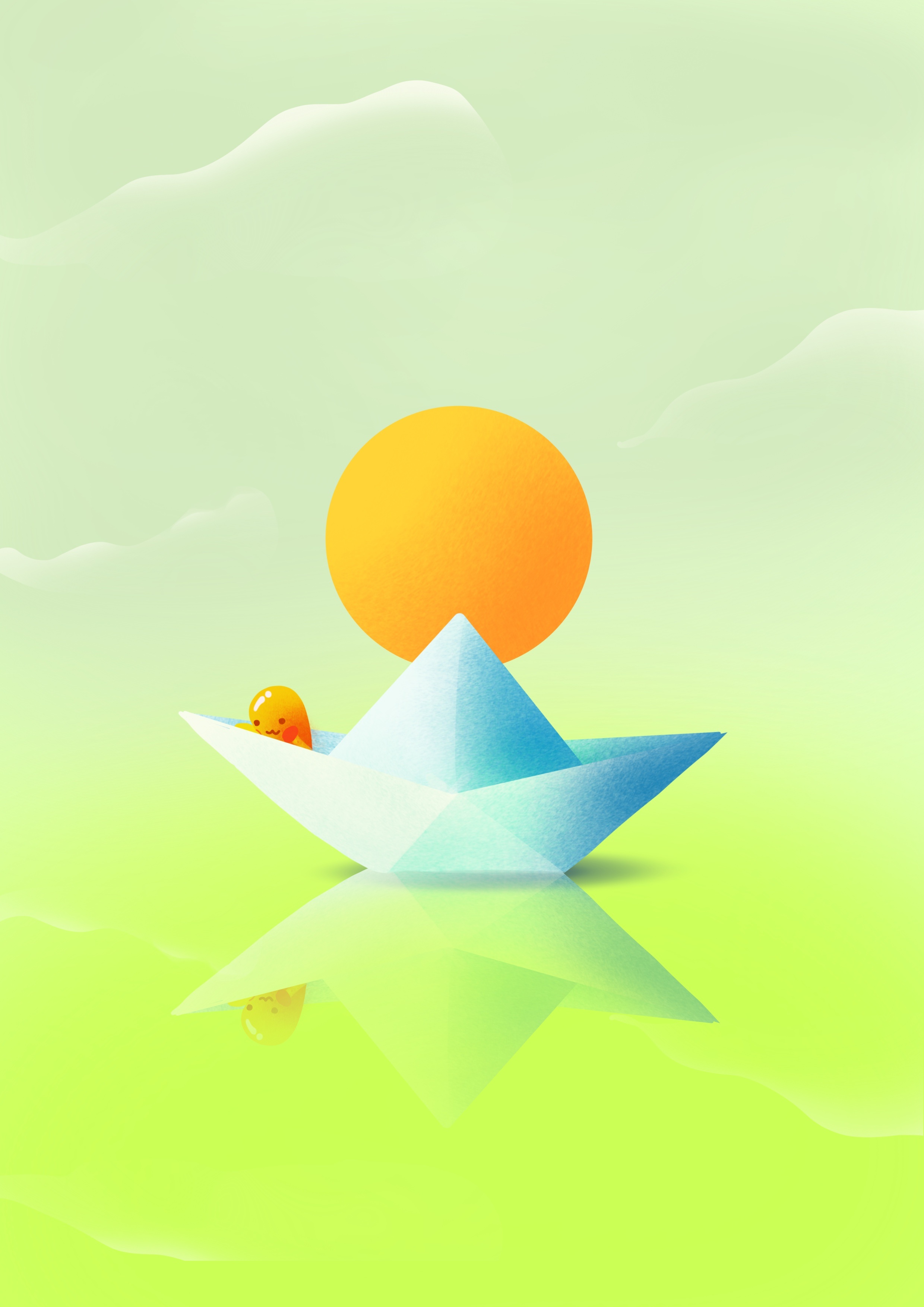 外公的纸船|插画|创作习作|生锈的向日葵 - 原创作品 - 站酷 (ZCOOL)