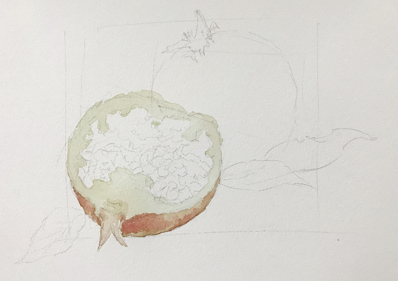 水彩美食～石榴（圖ZMjEzMDI0NDg0） - 繪畫 - 站酷設(shè)計(jì)師劉夢(mèng)水彩原創(chuàng)素材 - 站酷ZCOOL