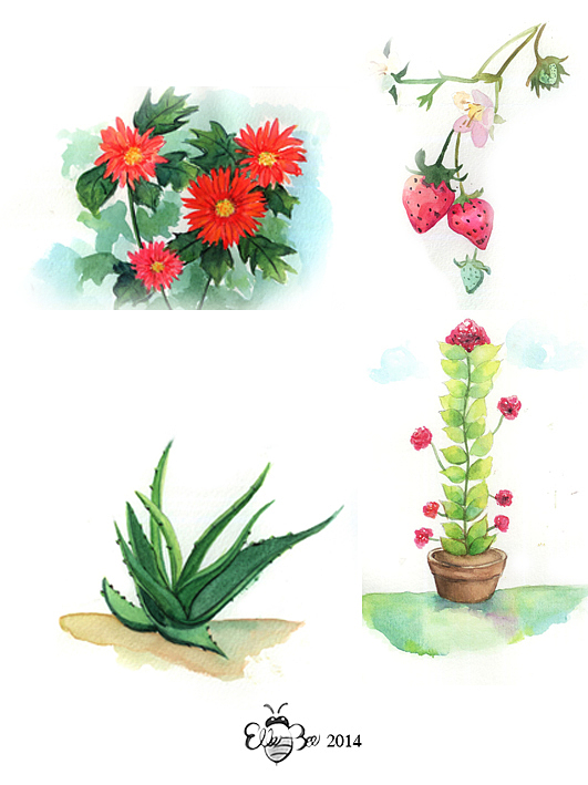 原创水彩:有爱的小静物篇