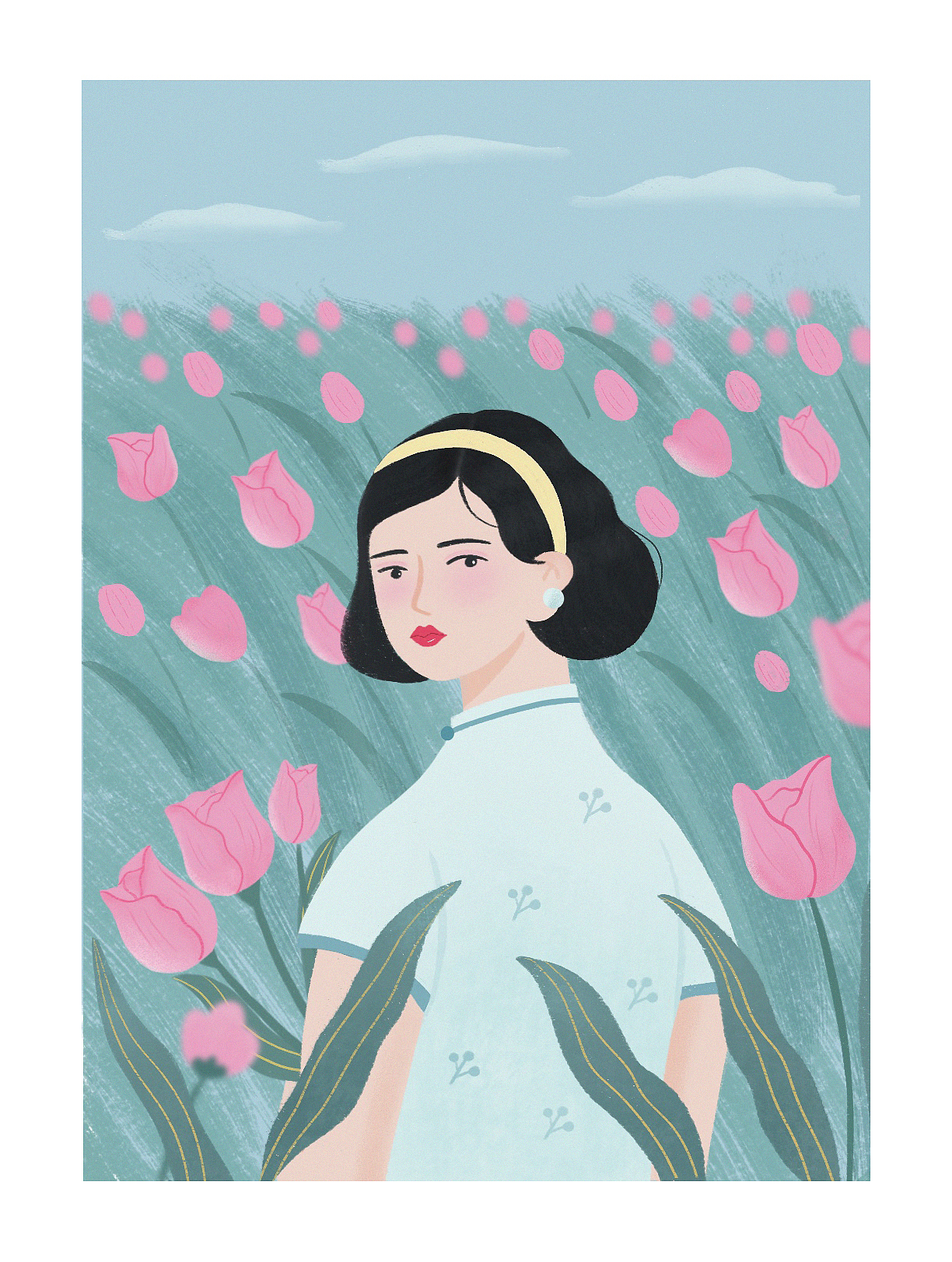 民国风女子系列插画