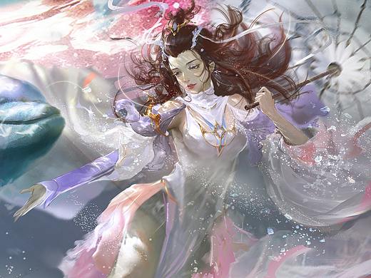 2021第一張 《摸魚》（個(gè)人主頁-ZNTA4NjEyNDA=） - 創(chuàng)作習(xí)作 - 站酷設(shè)計(jì)師雨繪RAINART原創(chuàng)素材 - 站酷ZCOOL
