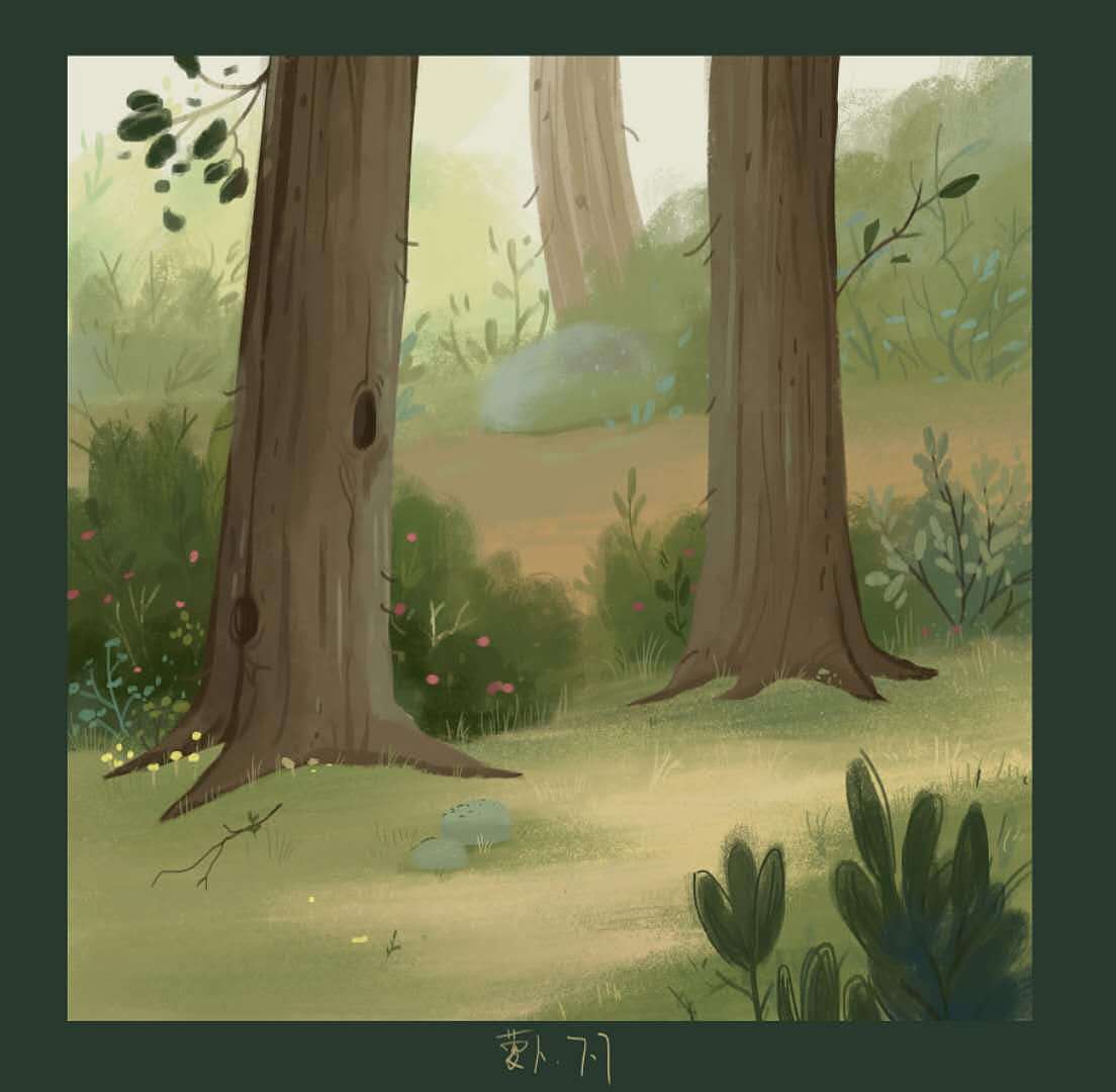 临摹的插画师小新作品，仅练习