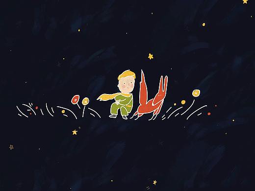 狐狸与小王子原创音乐剧插画