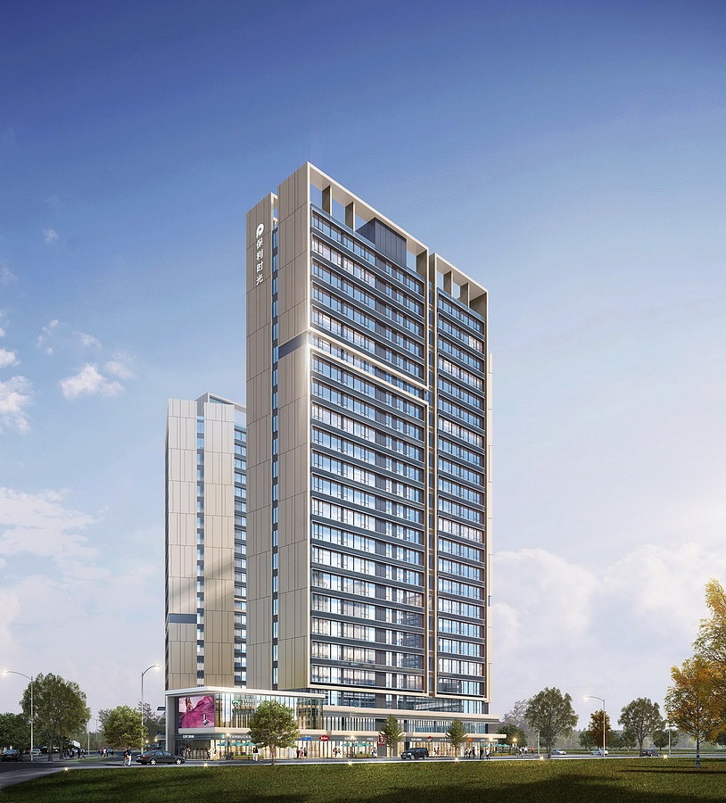 现代高层办公楼SU模型下载