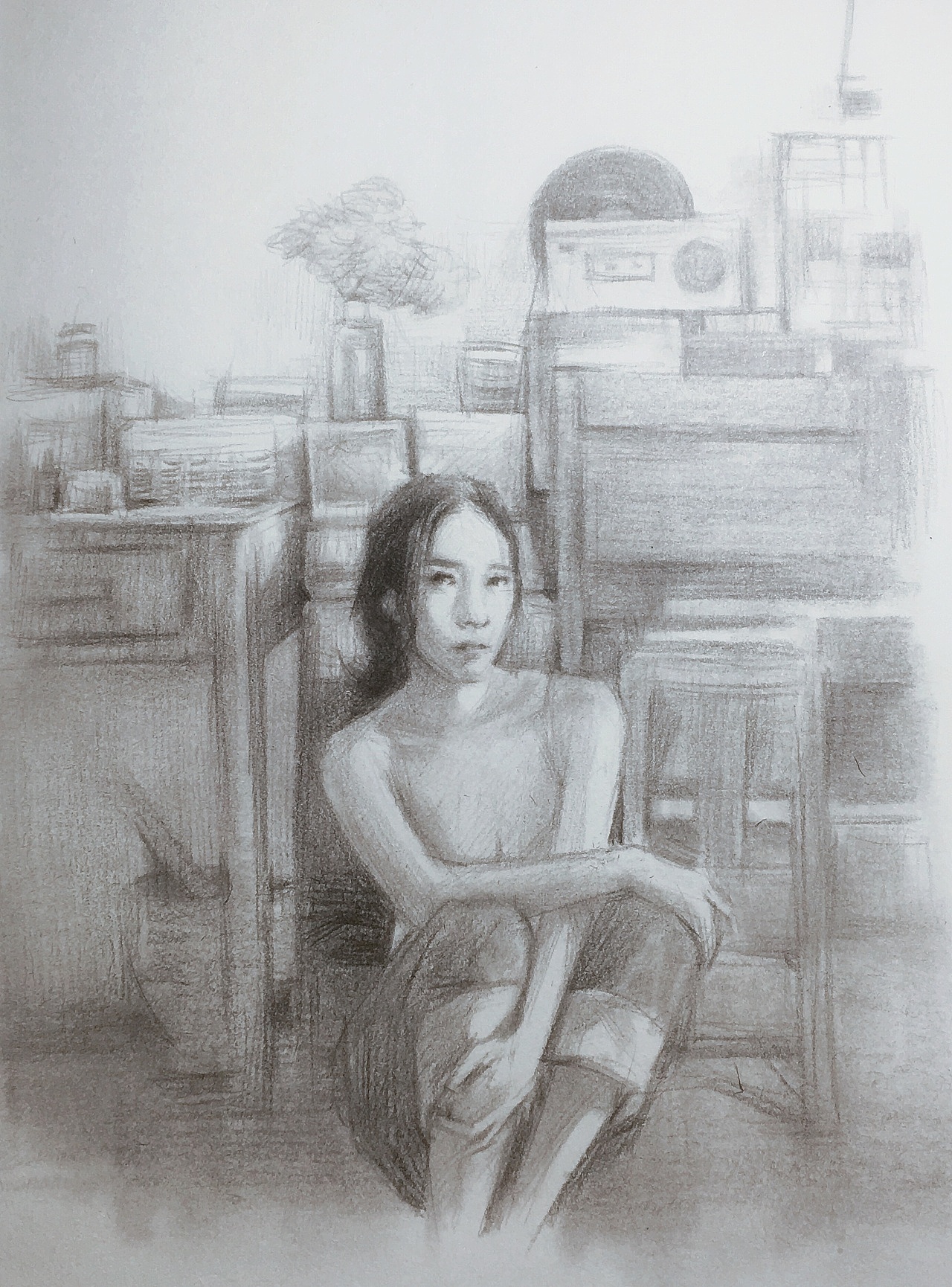 《氧化》~单色圆珠笔作品