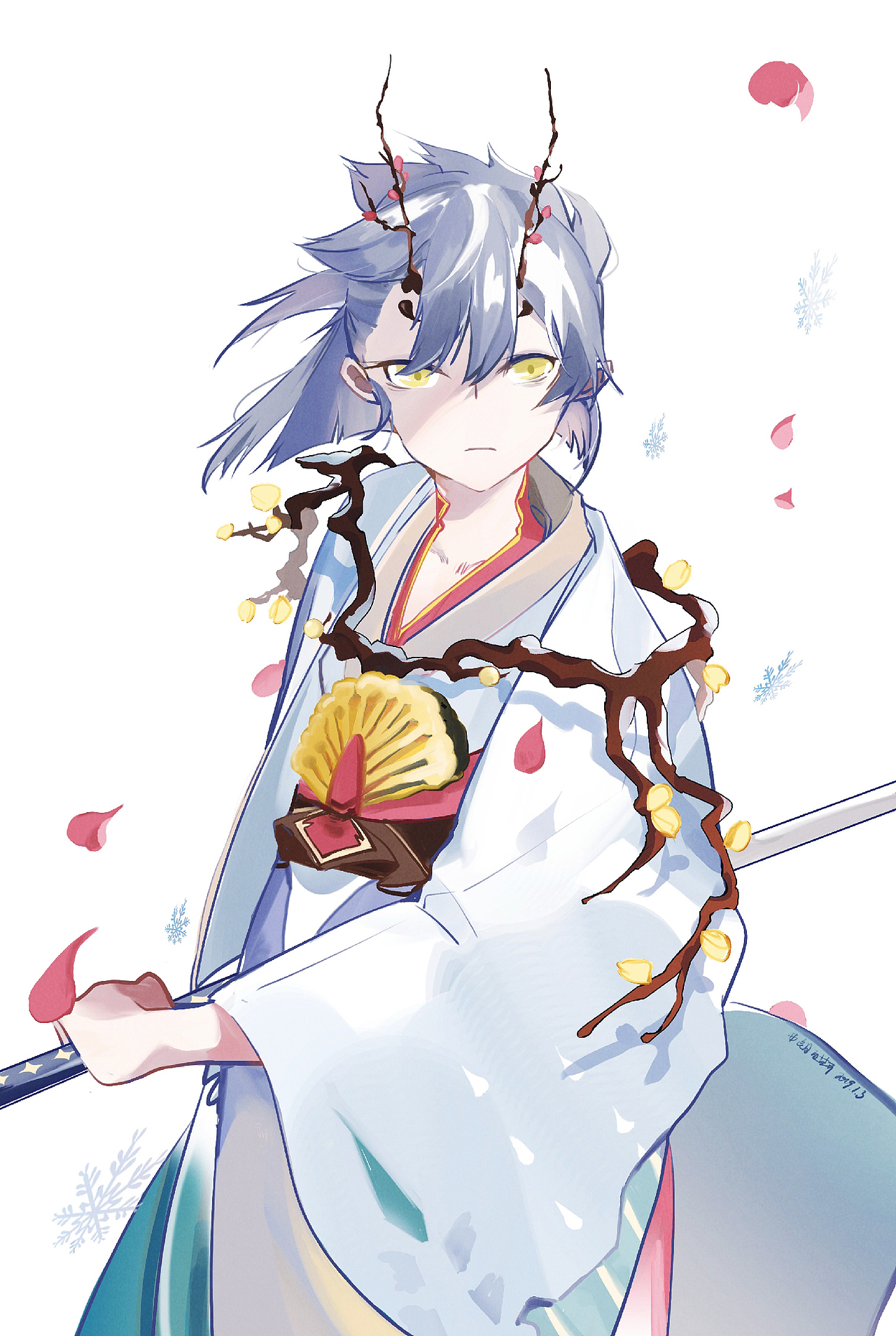 【阴阳师】雪童子 寒梅映雪（图ZMTQ4NTUzMDQ0） - 创作习作 - 站酷设计师从前有颗大白菜原创素材 - 站酷ZCOOL