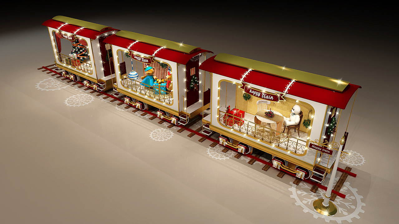 2017圣诞美陈|东汇城幸福列车圣诞美陈