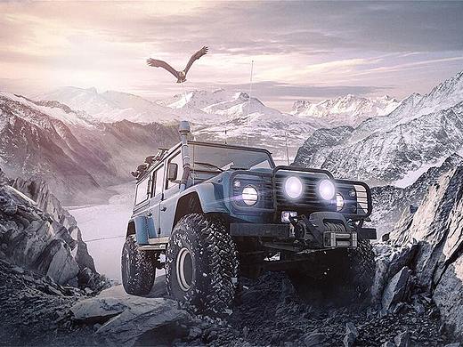 PS汽车合成技法解析，专业高级PS合成海报案例解析~