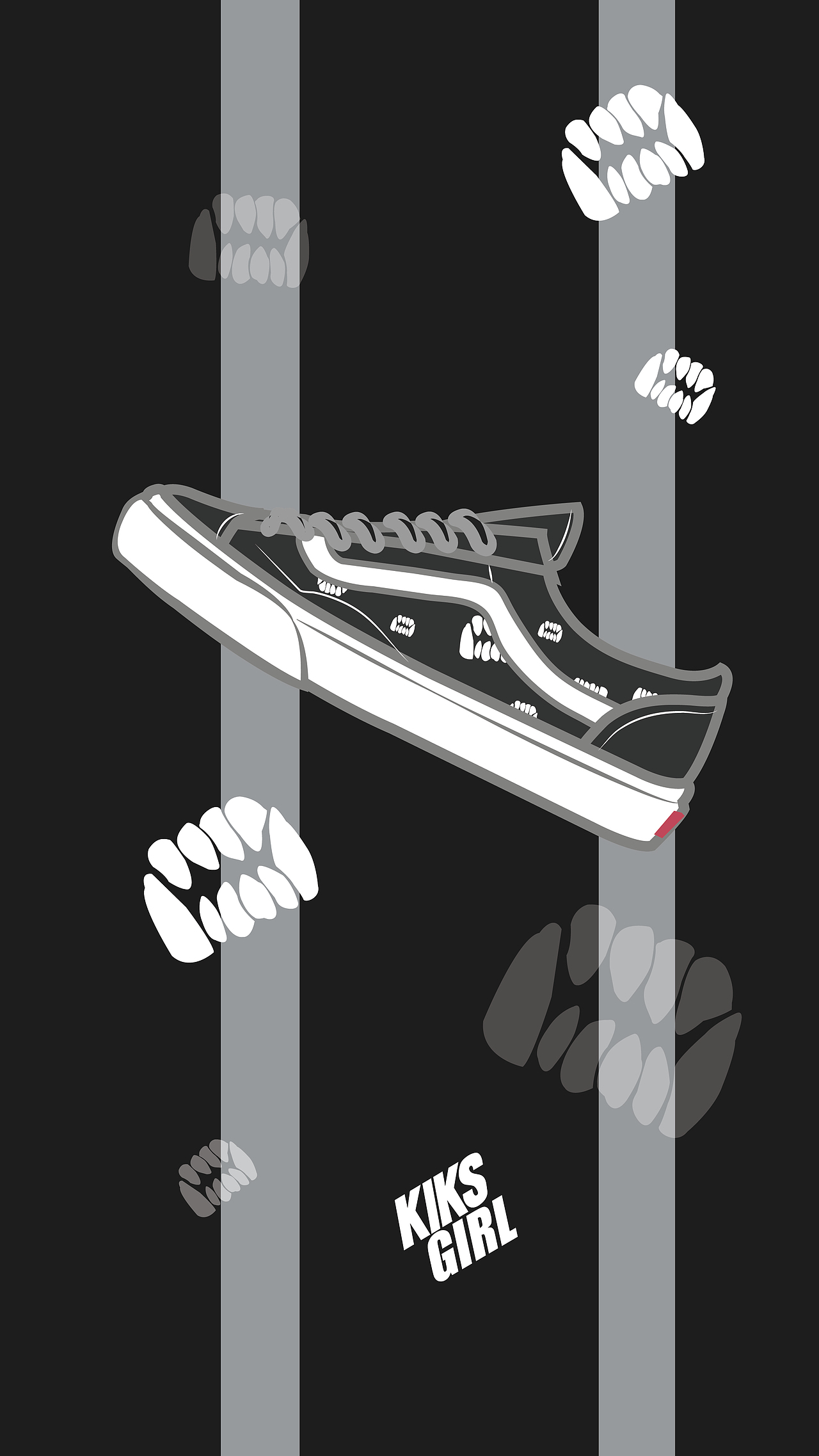 sneaker girl球鞋插画