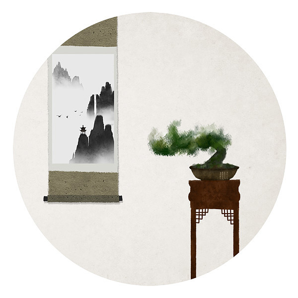 水墨中国风——竹间系列之古人九大雅事·抚琴、下棋、书法、绘画、吟诗、酌酒、品茶、焚香、赏花（图ZNDkwOTE4NTI=） - 创作习作 - 站酷设计师石家小鬼原创素材 - 站酷ZCOOL